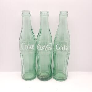 Copied - Vintage Set of 3 Coca Cola Glass Bottles 1970s